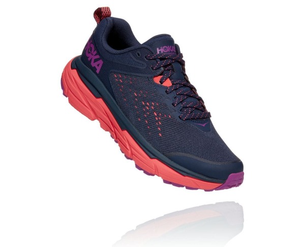 Hoka One One Challenger ATR 6 Womens UK - Black / Coral Trail Running Shoes - CPALD9103